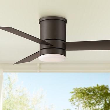 44" Modern Forms Axis Flush Bronze LED Smart Ceiling Fan