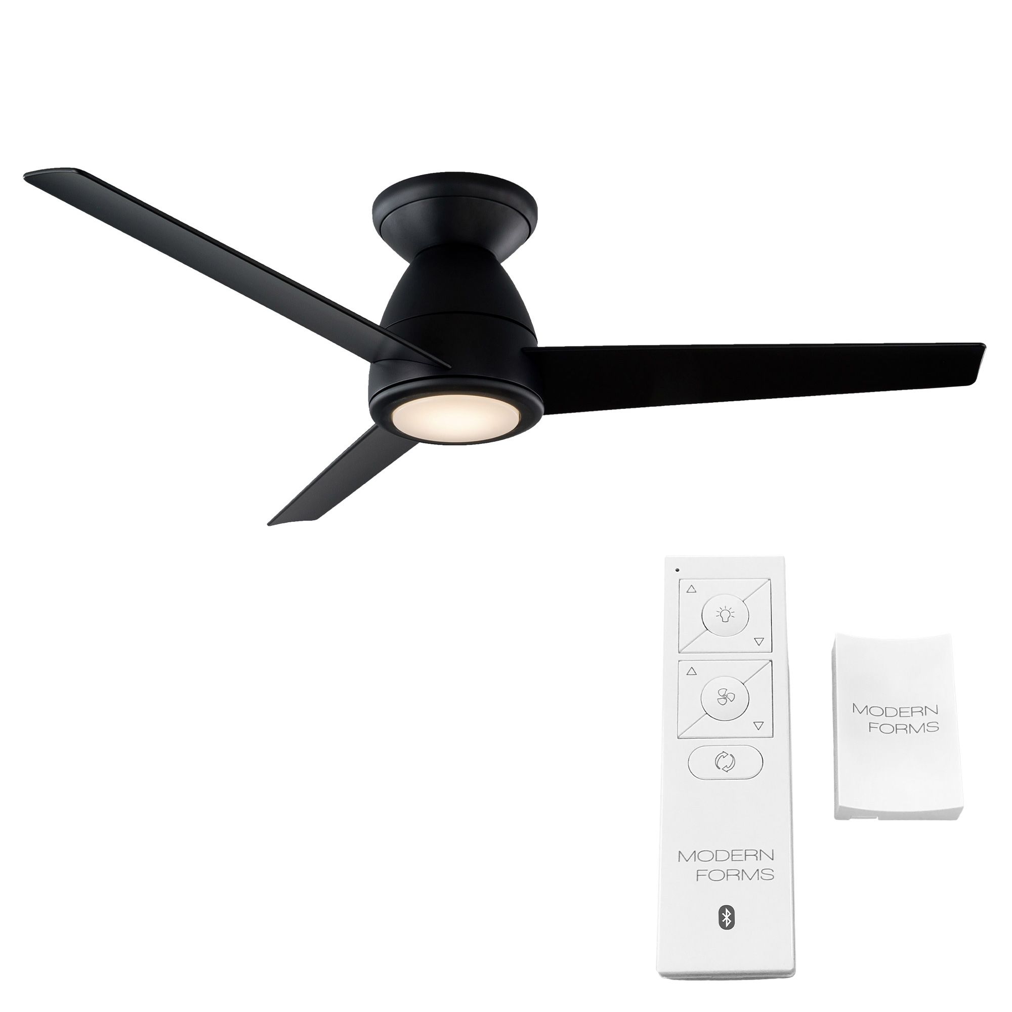 Image 6 44" Modern Forms Tip Top Matte Black LED Hugger Ceiling Fan - Made to Order more views