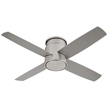 44" Oxygen Oslo Satin Nickel Damp Hugger Ceiling Fan with Wall Control
