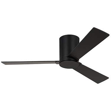 44" Rozzen Midnight Black Ceiling Fan with Walnut Blades