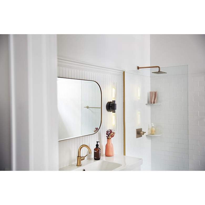 Image 1 Hinkley Shea 24" Wide Black Steel ADA 2-Light Vanity Bath Light in scene