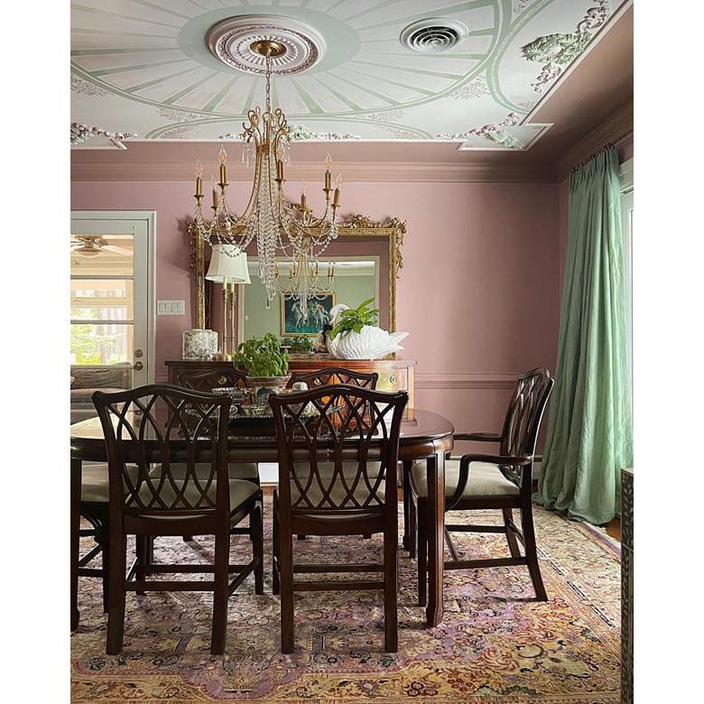 Image 1 Crystorama Arcadia 26" Wide Antique Gold Crystals 8-Light Chandelier in scene
