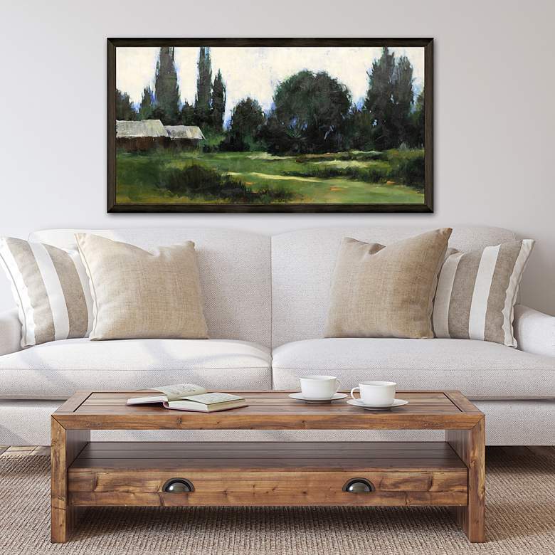 Image 1 Late Summer Afternoon 51" Wide Giclee Framed Wall Art in scene