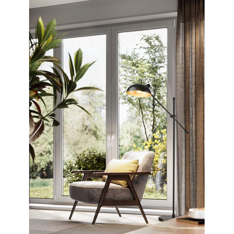 Image 1 Bellamy Black Adjustable Floor Lamp in scene