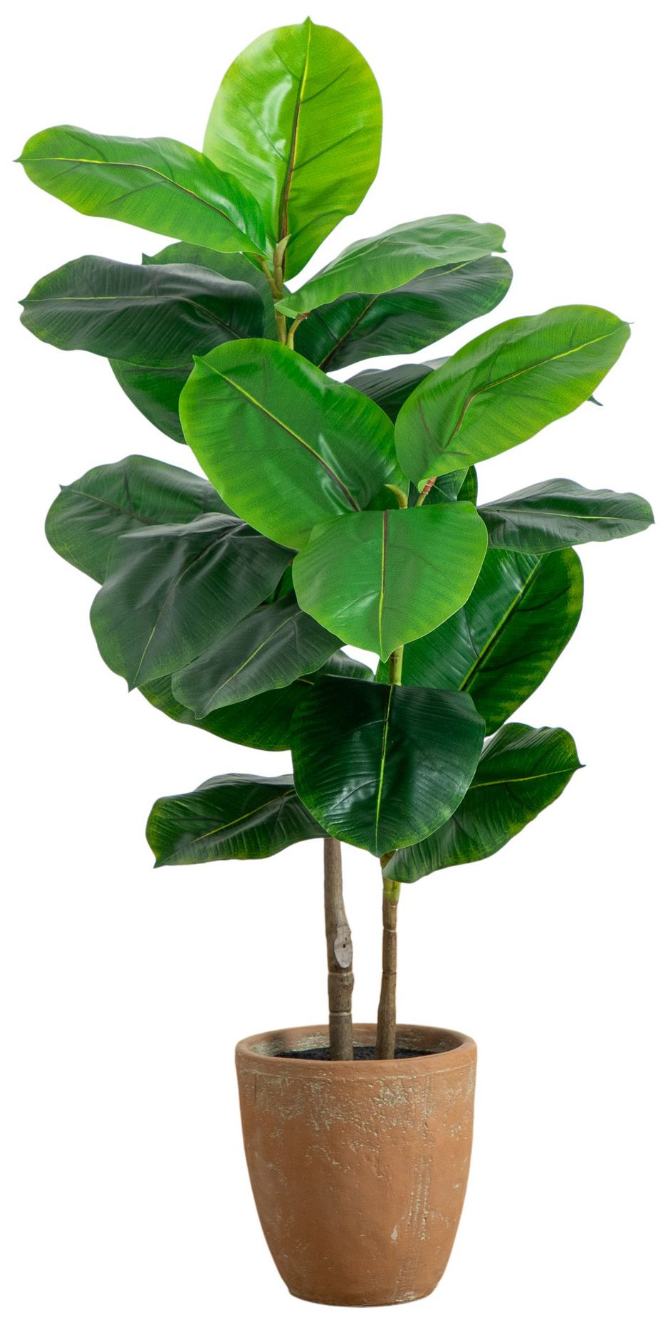 Image 2 44in. Artificial Rubber Tree in Decorative Planter