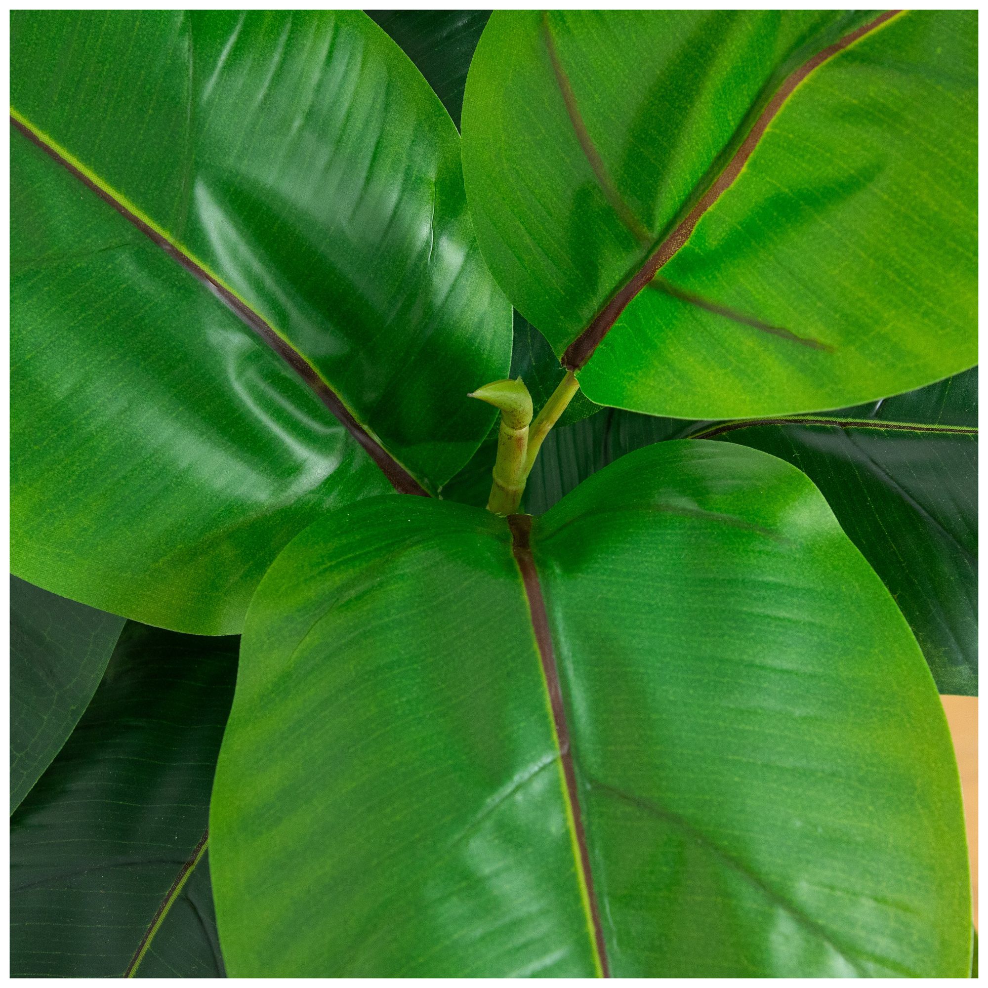 Image 4 44in. Artificial Rubber Tree in Decorative Planter more views