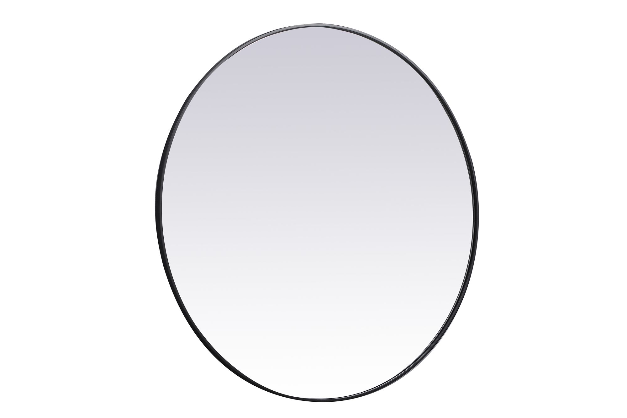 Image 5 45-in W x 45-in H Metal Frame Round Wall Mirror in Black more views