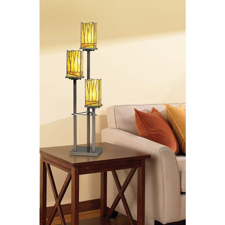 Image 7 Robert Louis Tiffany 3-Tier Sedona 37 1/2 inch Tiffany-Style Glass Lamp in scene