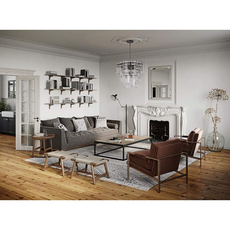 Image 1 Maxim Warren 24" Wide Dark Bronze 9-Light Pendant in scene