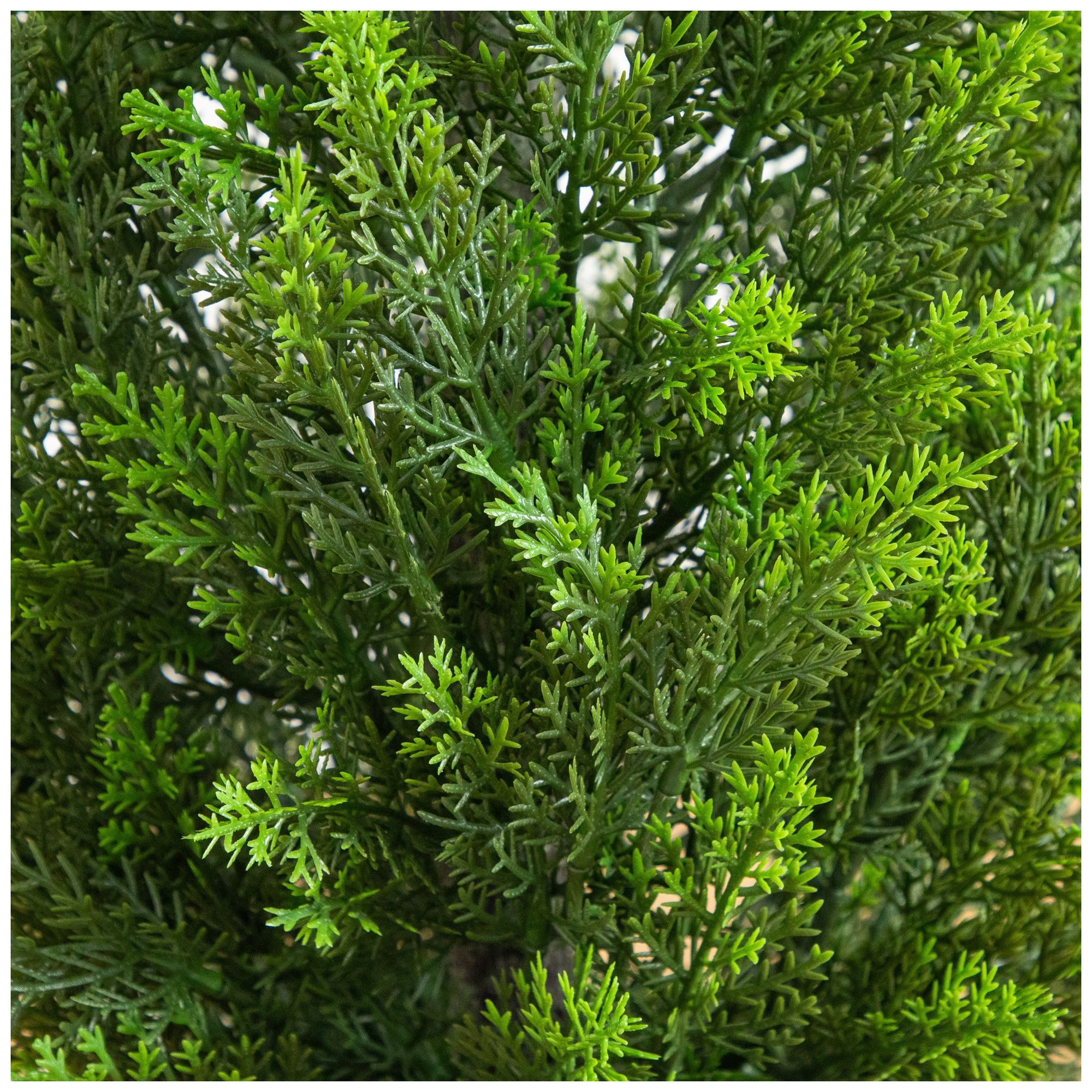 Image 4 45in. UV Resistant Artificial Cedar Tree in White Tower Planter more views