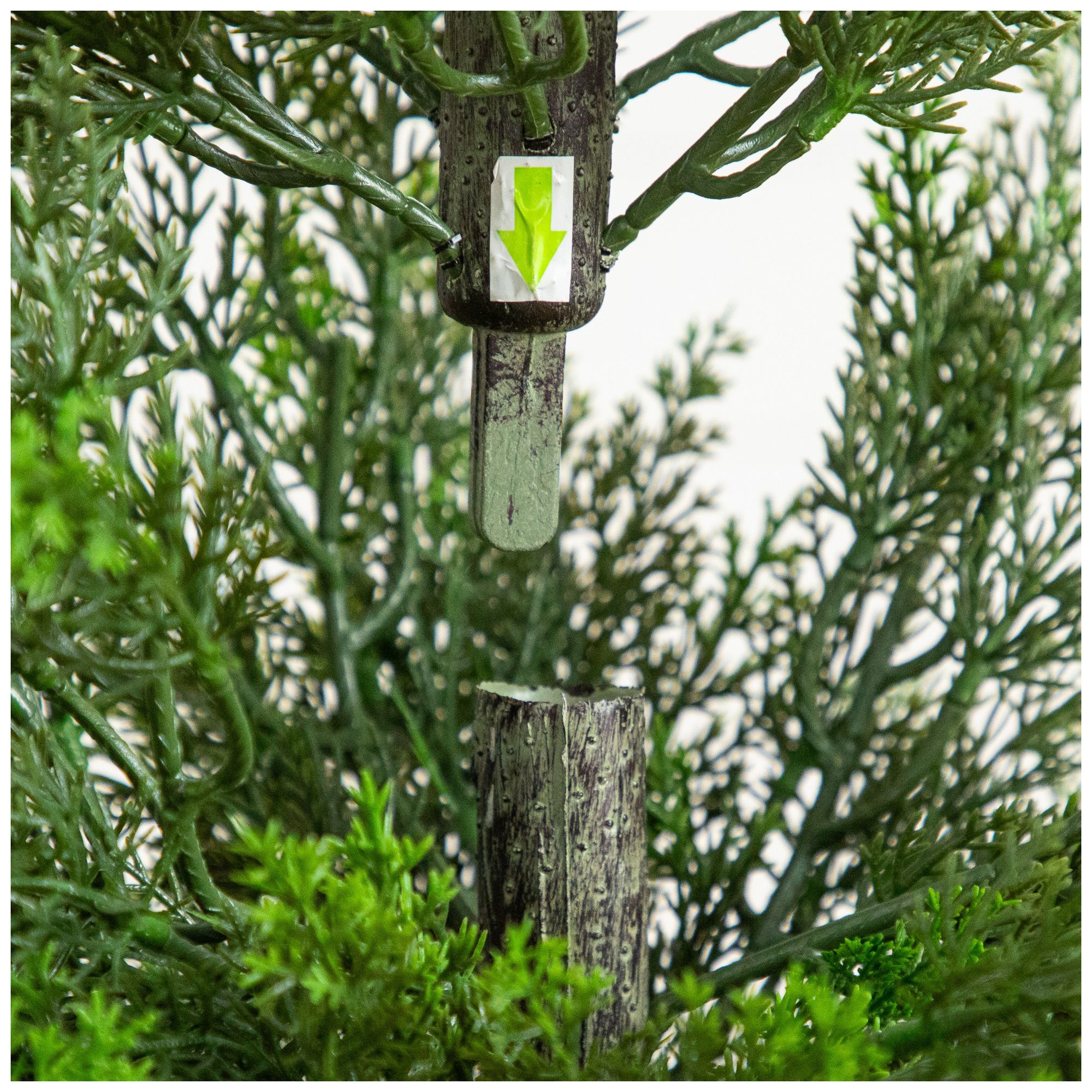 Image 6 45in. UV Resistant Artificial Cedar Tree in White Tower Planter more views