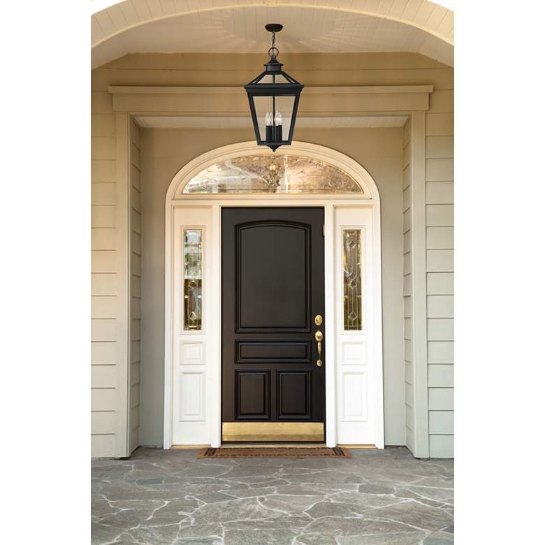 Image 1 Savoy House Ellijay 20 3/4" High Black Outdoor Hanging Light in scene