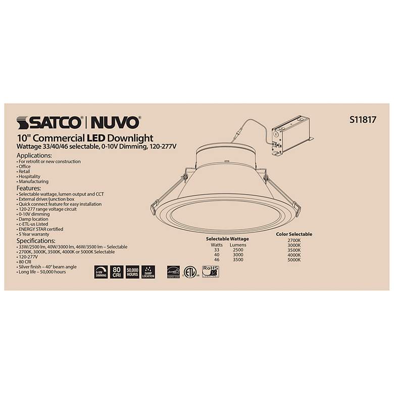 Image 4 46 Watt Commercial LED Downlight; 10 in.; Color and Lumen Adjustable more views