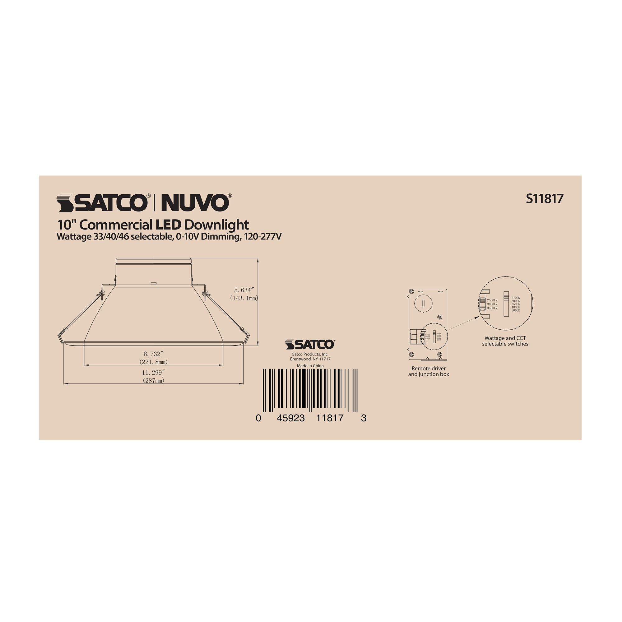 Image 5 46 Watt Commercial LED Downlight; 10 in.; Color and Lumen Adjustable more views