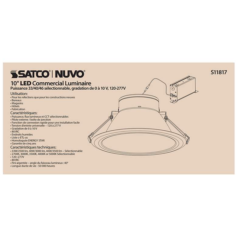 Image 7 46 Watt Commercial LED Downlight; 10 in.; Color and Lumen Adjustable more views