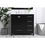 1_Irene 36" Wide Black 5-Drawer Single Sink Bathroom Vanity in scene