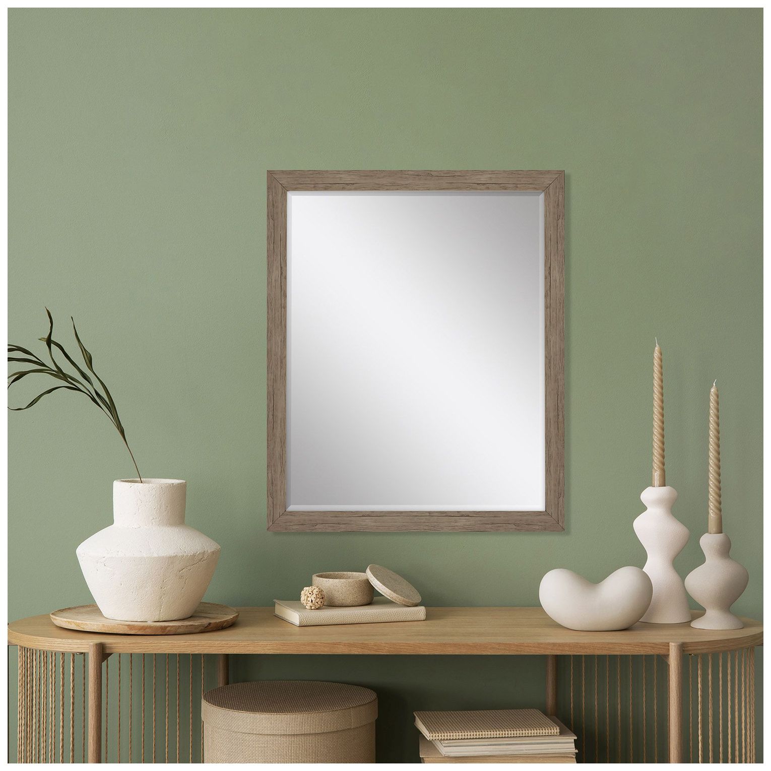 Image 5 #462 Brown Wall Mirror - 25" x 31" more views