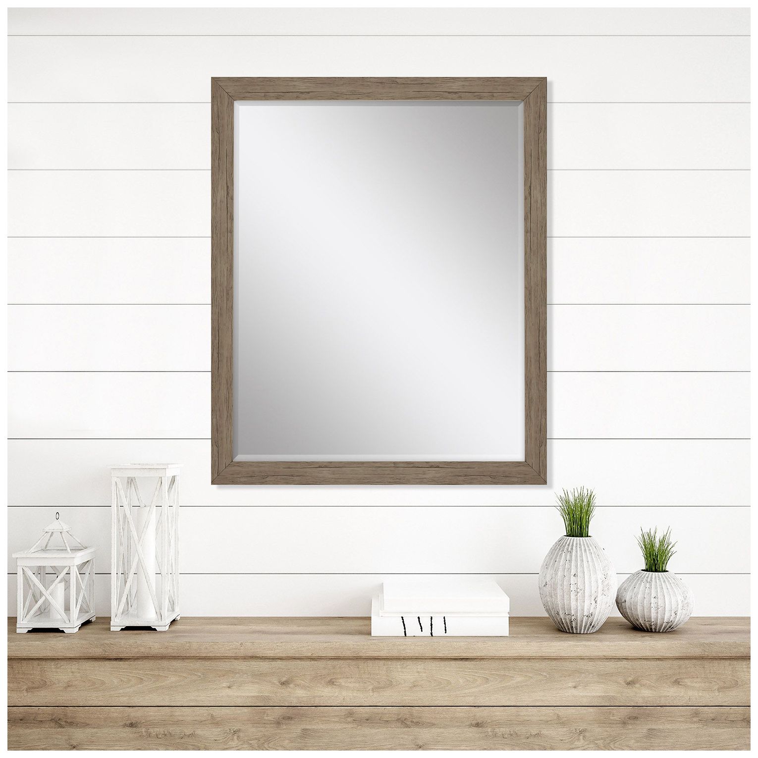 Image 5 #462 Brown Wall Mirror - 27" x 33" more views