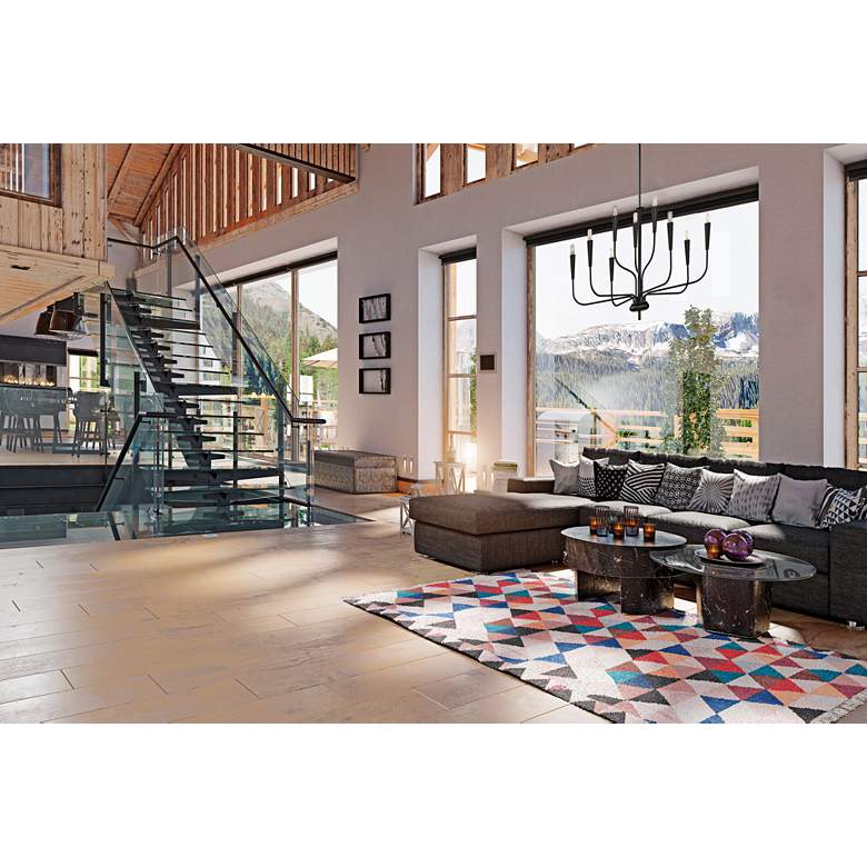 Image 1 Vela 9-Light Chandelier - Black in scene