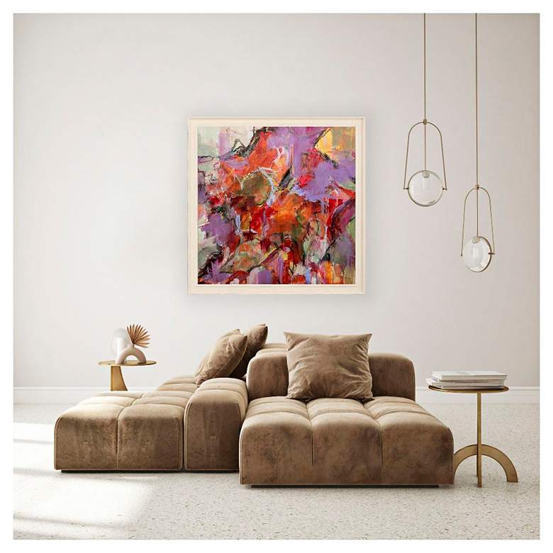 Image 1 Fall Forest Symphony 40"W x 40"H Framed Art in scene