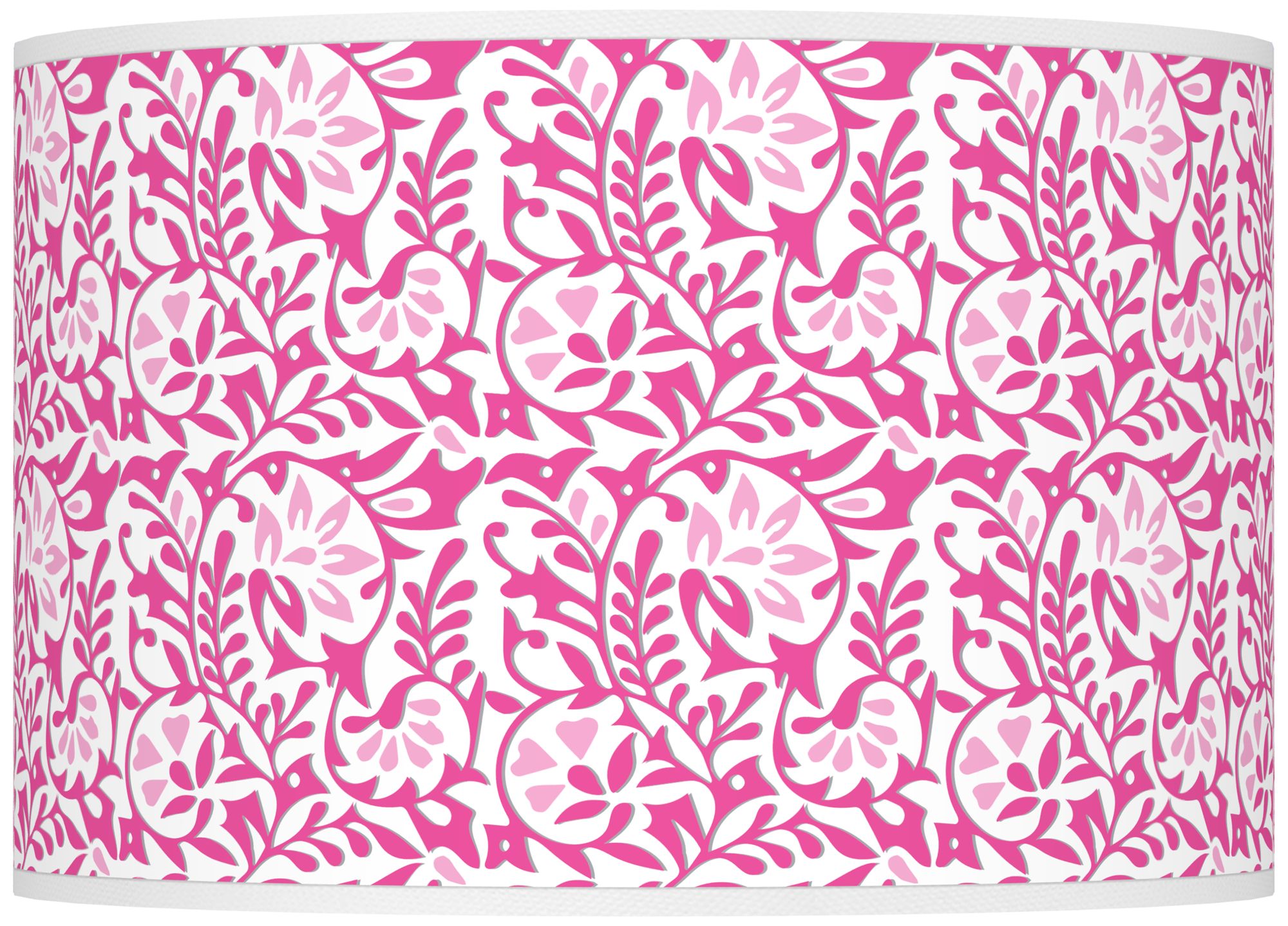 Color Plus Ovo 28 1/2" Gardenia Pattern Shade Fuchsia Pink Table Lamp