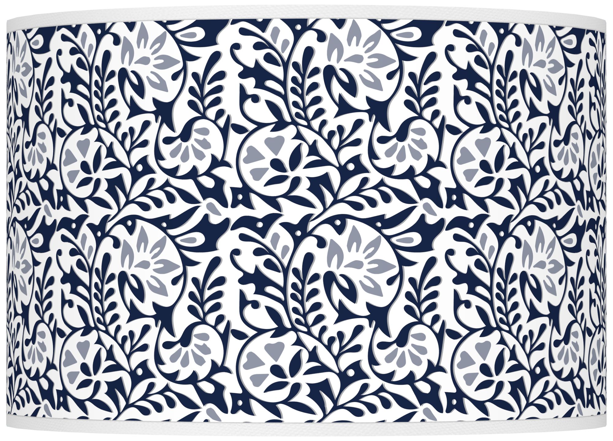 Color Plus Ovo 28 1/2" High Gardenia Shade Naval Blue Table Lamp