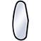 47.25"H x 19.9"W Matte Black Mirror With Organic Shape And Knob F