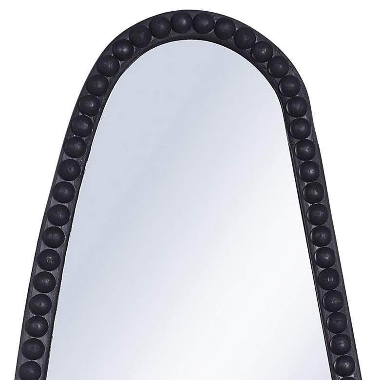 Image 3 47.25 inchH x 19.9 inchW Matte Black Mirror With Organic Shape And Knob F more views