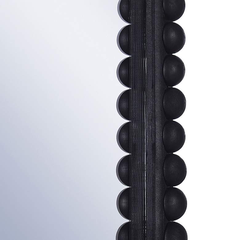Image 4 47.25"H x 19.9"W Matte Black Mirror With Organic Shape And Knob F more views