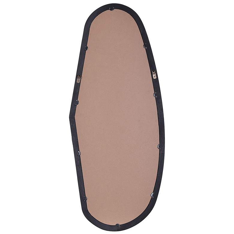 Image 6 47.25"H x 19.9"W Matte Black Mirror With Organic Shape And Knob F more views