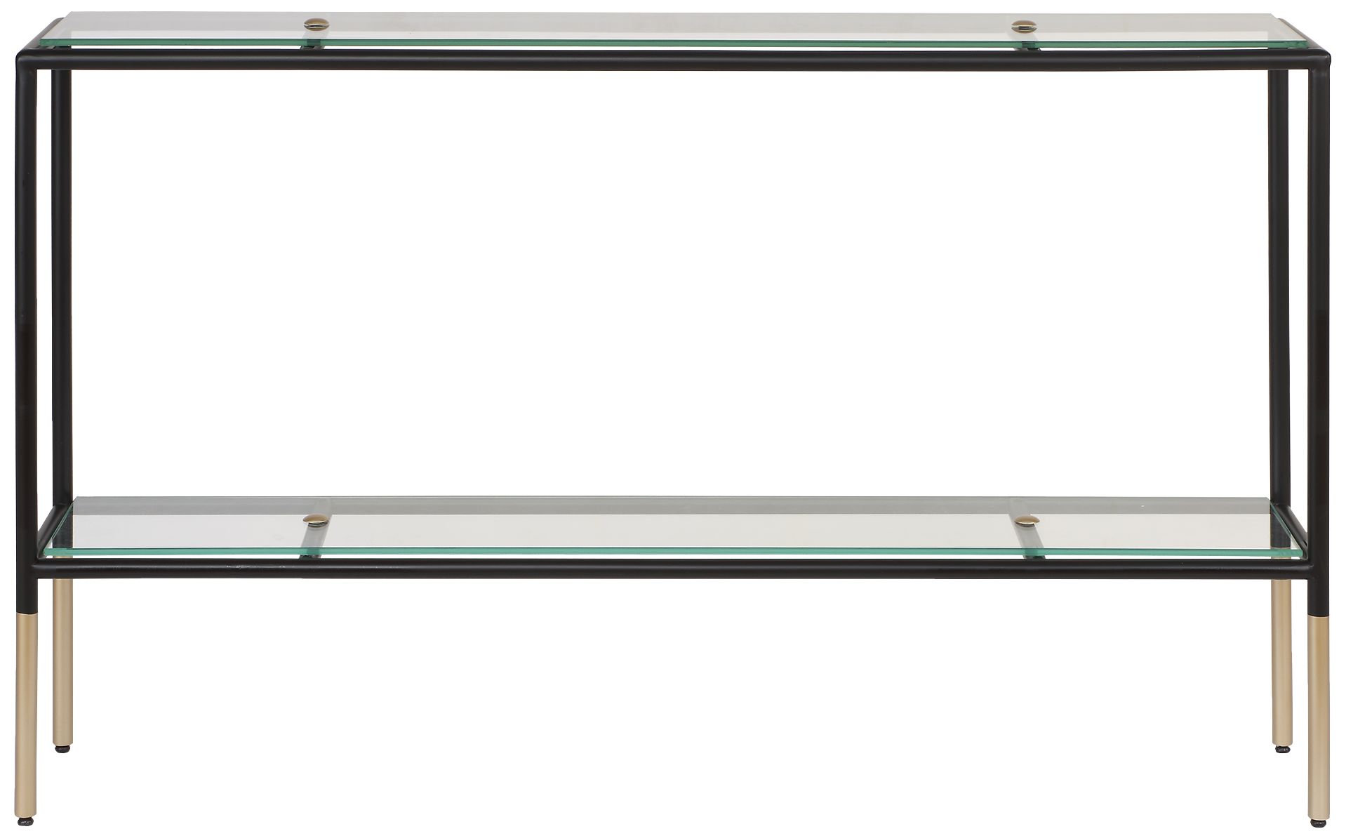 Image 2 47.88" Wide Black and Gold Console Table