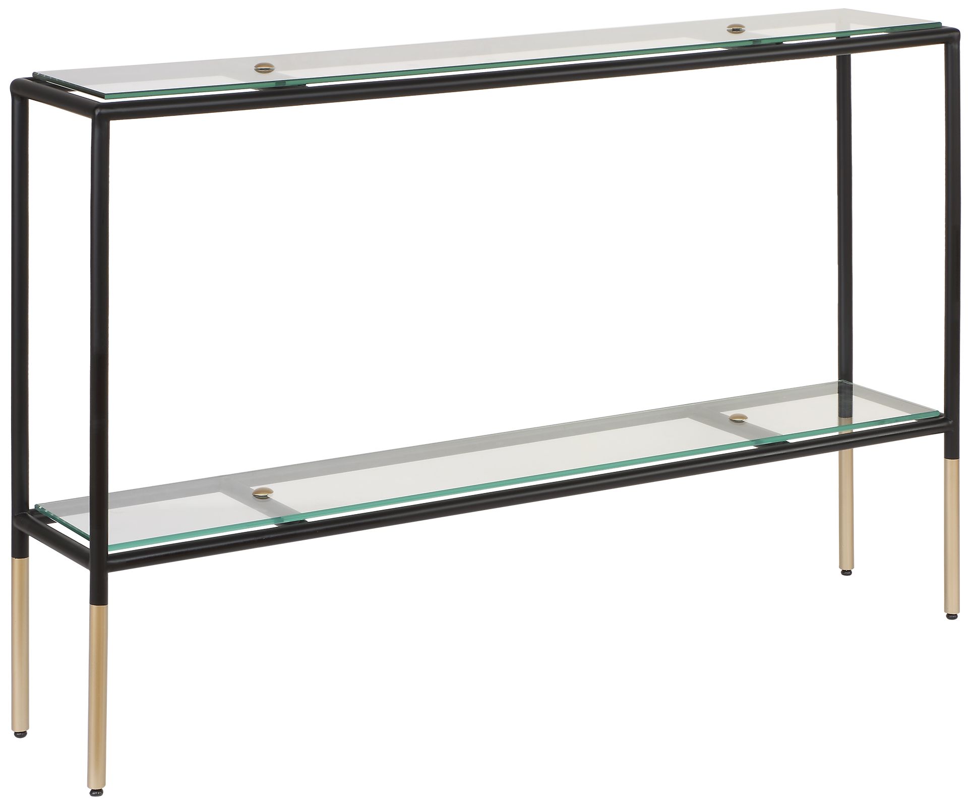 Image 3 47.88" Wide Black and Gold Console Table more views