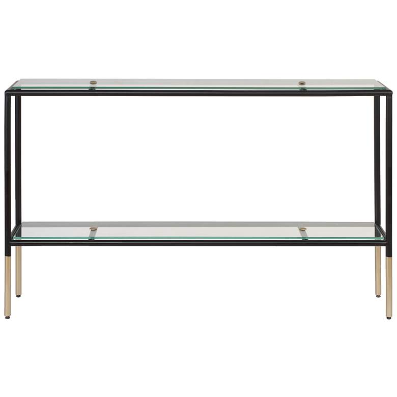 Image 2 47.88" Wide Black and Gold Console Table