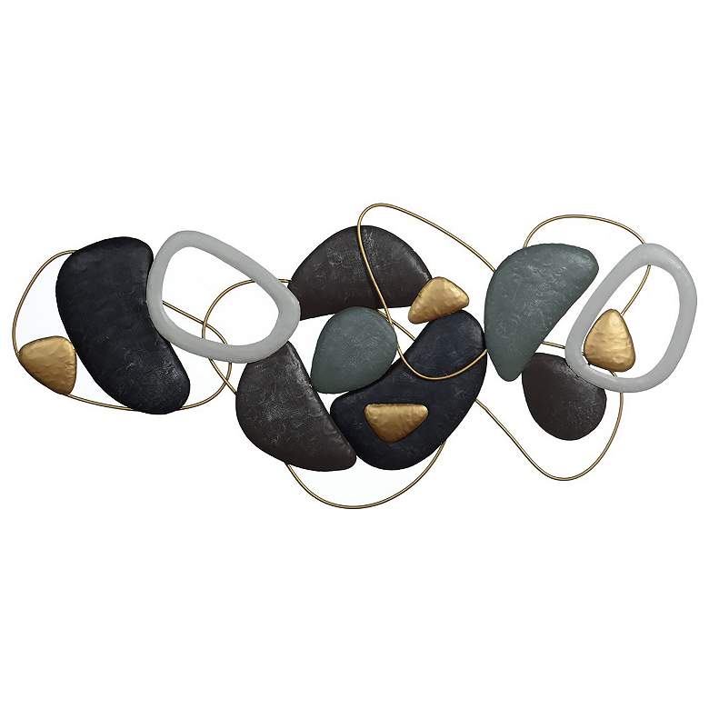 Image 1 47" x 22" Organic Forms Handmade Metal Wall Art