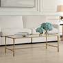 1_47" Wide Gold Metal with Glass Top Coffee Table