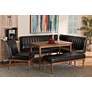 1_Daymond Dark Brown Faux Leather 5-Piece Dining Nook Set in scene