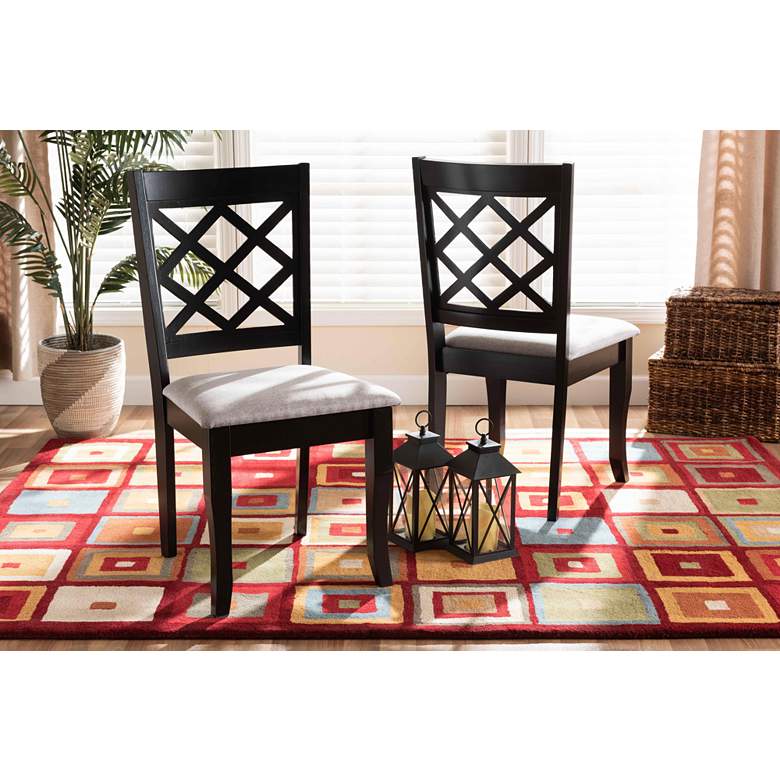 Image 1 Baxton Studio Verner Dark Brown Wood Dining Chairs Set of 2 in scene