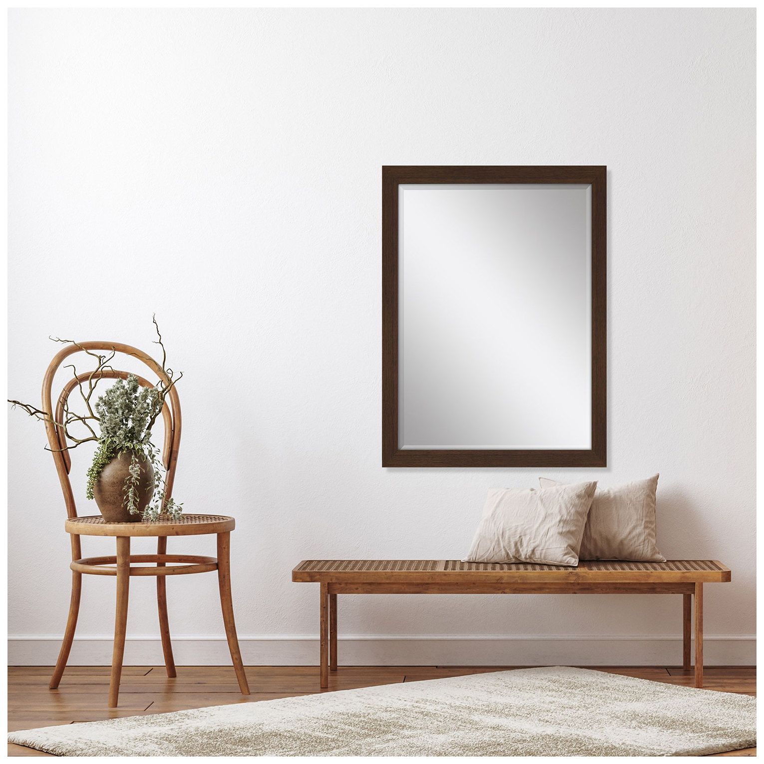 Image 5 #474 Brown Wall Mirror - 27" x 39" more views