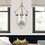 1_Jefferson 10" Wide Antique Brass 3-Light Mini Pendant in scene