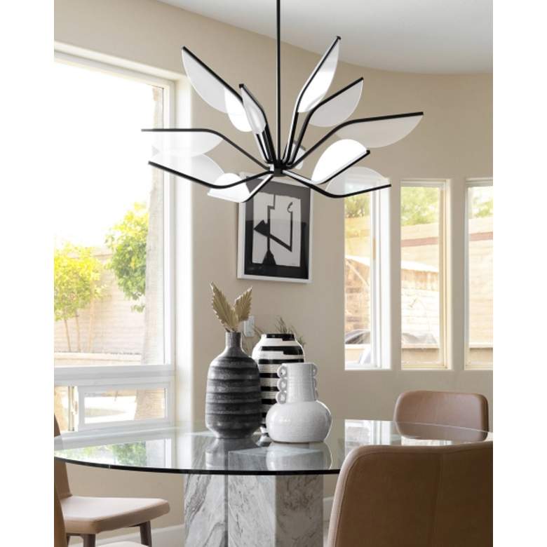 Image 1 Visual Comfort Belterra 38" Wide Black LED Chandelier in scene