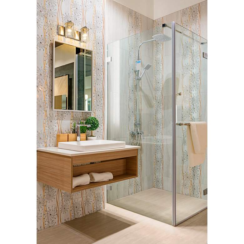 Image 1 Beckett 7 1/4" High Brushed Nickel 2-Light Wall Sconce in scene