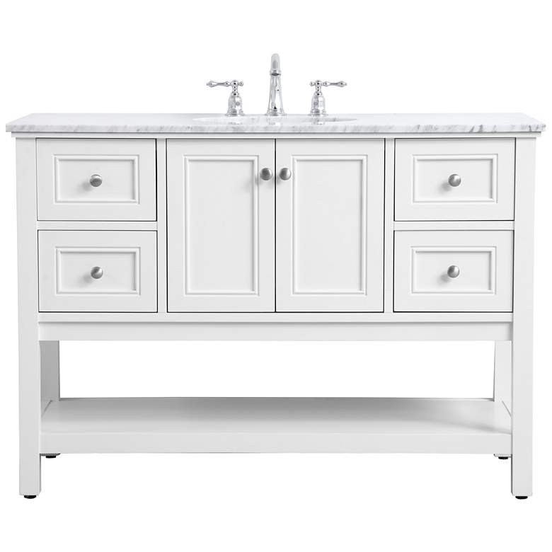 Image 1 48 In. Single Bathroom Vanity Set - White