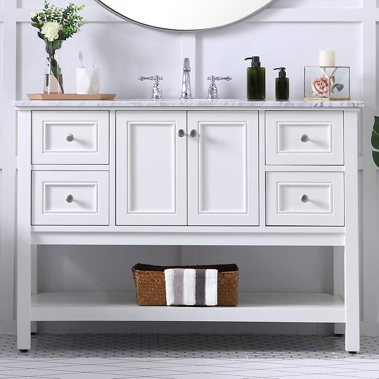 Image 1 48 In. Single Bathroom Vanity Set - White