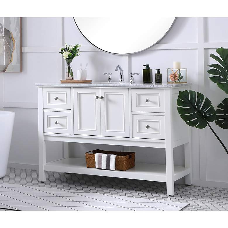 Image 3 48 In. Single Bathroom Vanity Set - White more views