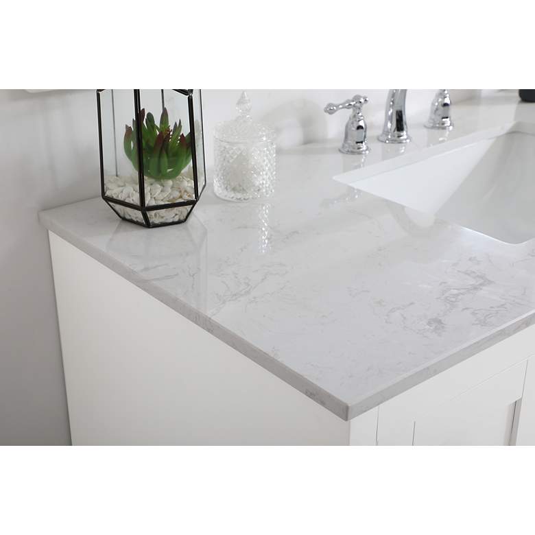 Image 5 48 in. White Single Sink Bathroom Vanity with Calacatta White Quartz Top more views