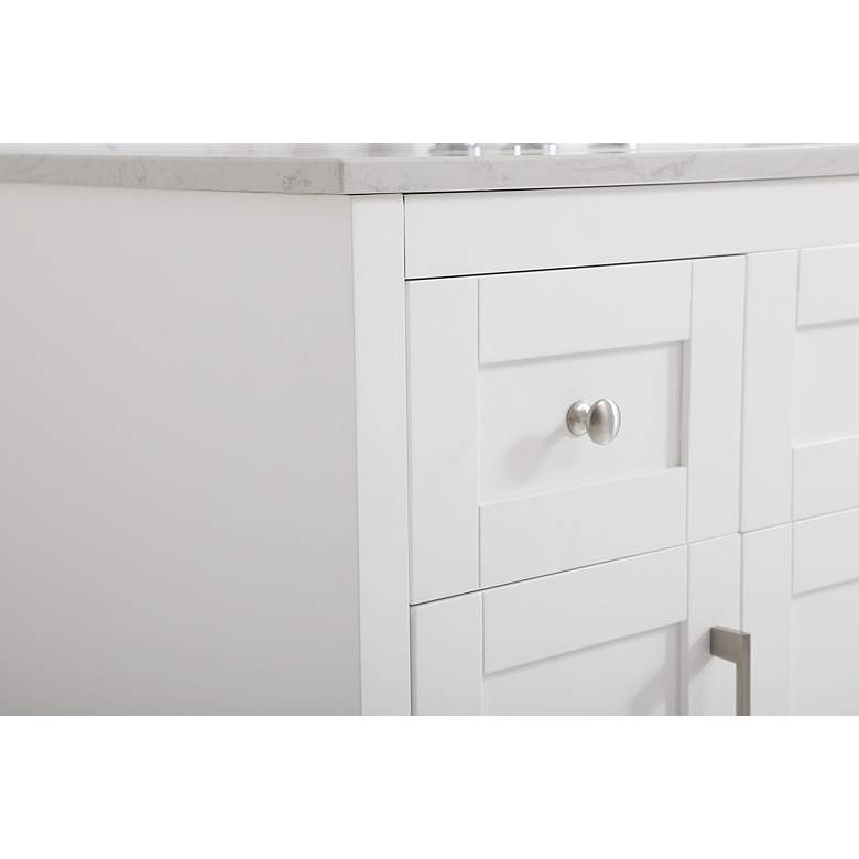 Image 6 48 in. White Single Sink Bathroom Vanity with Calacatta White Quartz Top more views