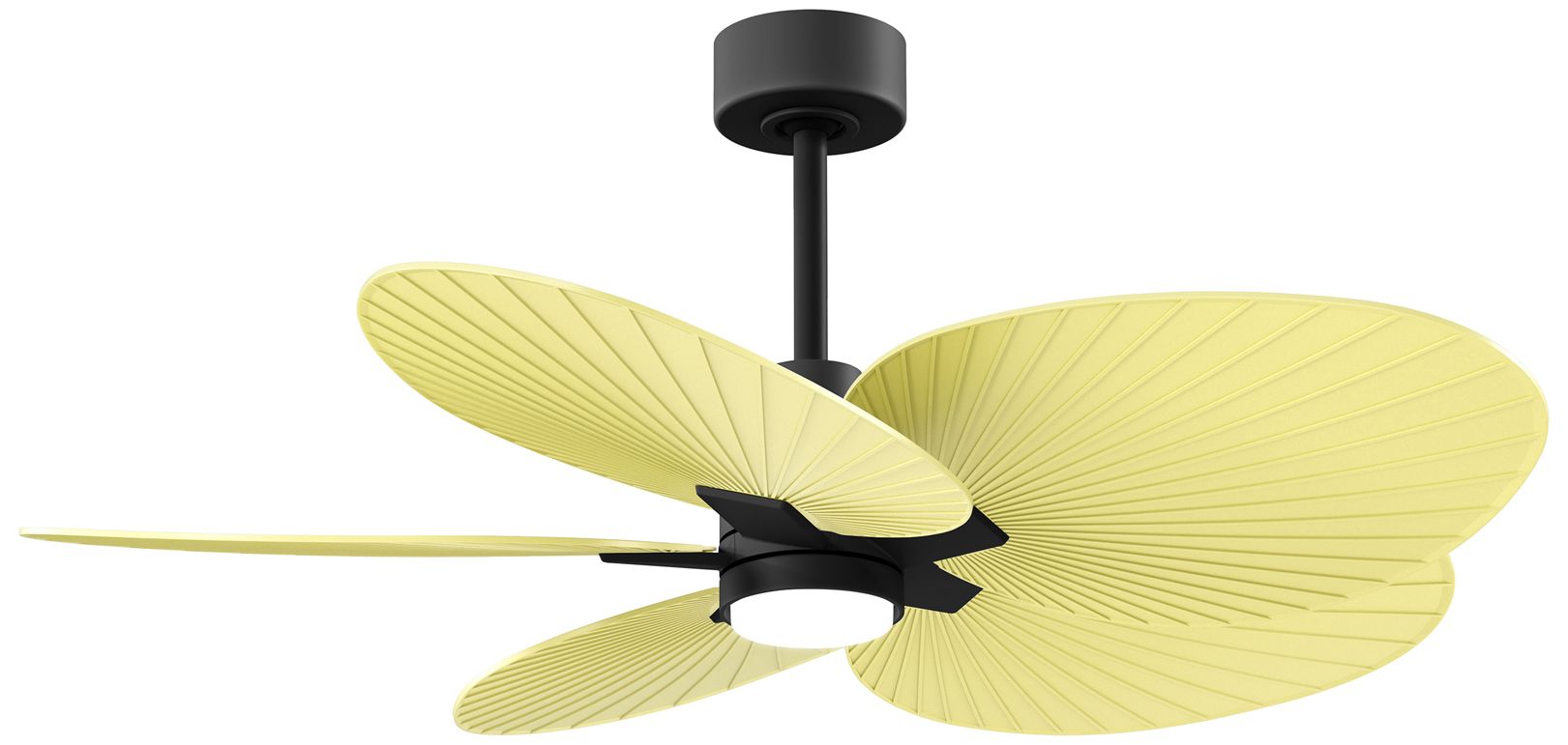 48" Alessandra Black LED Ceiling Fan with Yellow Blades