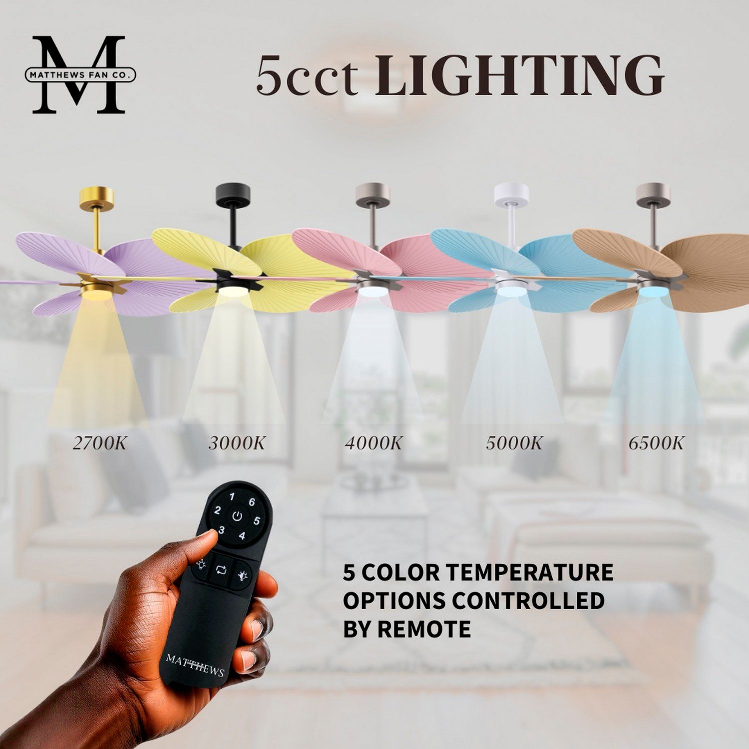 48" Alessandra Black LED Ceiling Fan with Yellow Blades