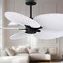 3_48" Alessandra Tropical Black and Matte White Ceiling Fan more views