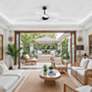 4_48" Alessandra Tropical Black and Matte White Ceiling Fan more views